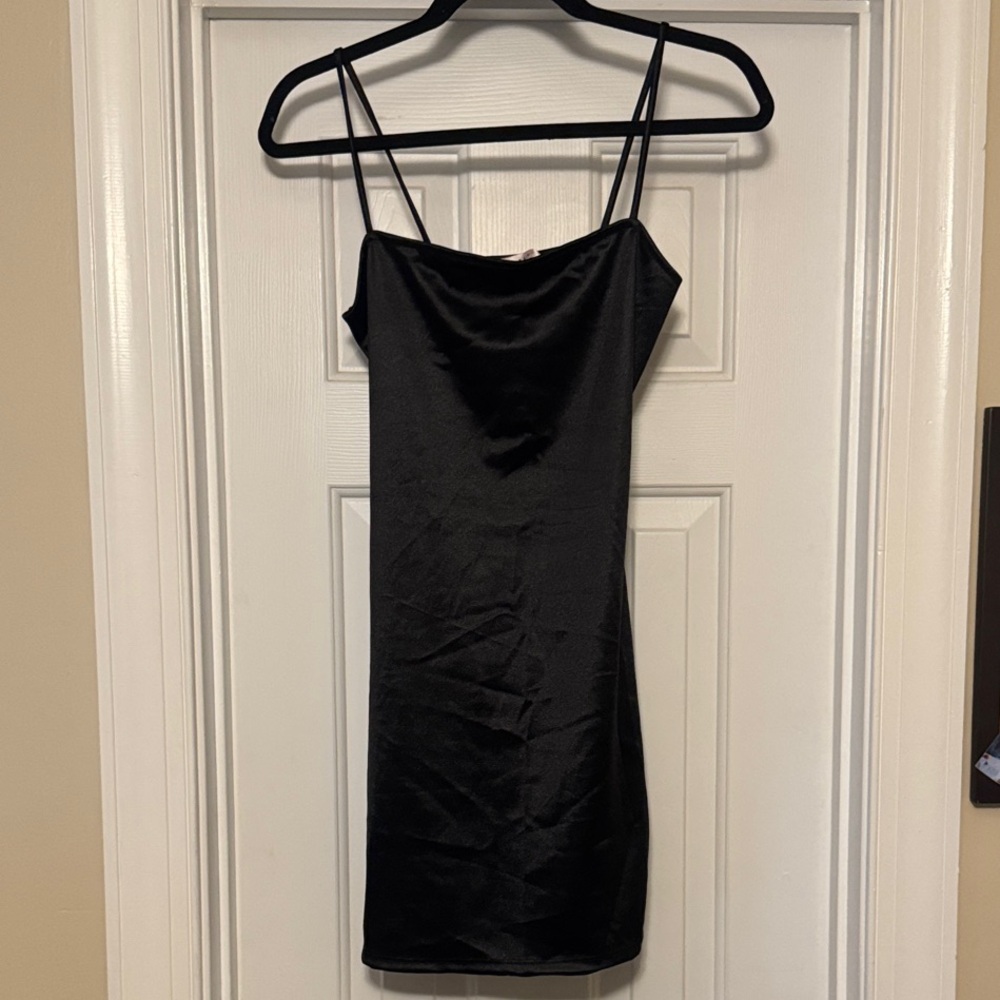 Blue Blush Black Mini Dress